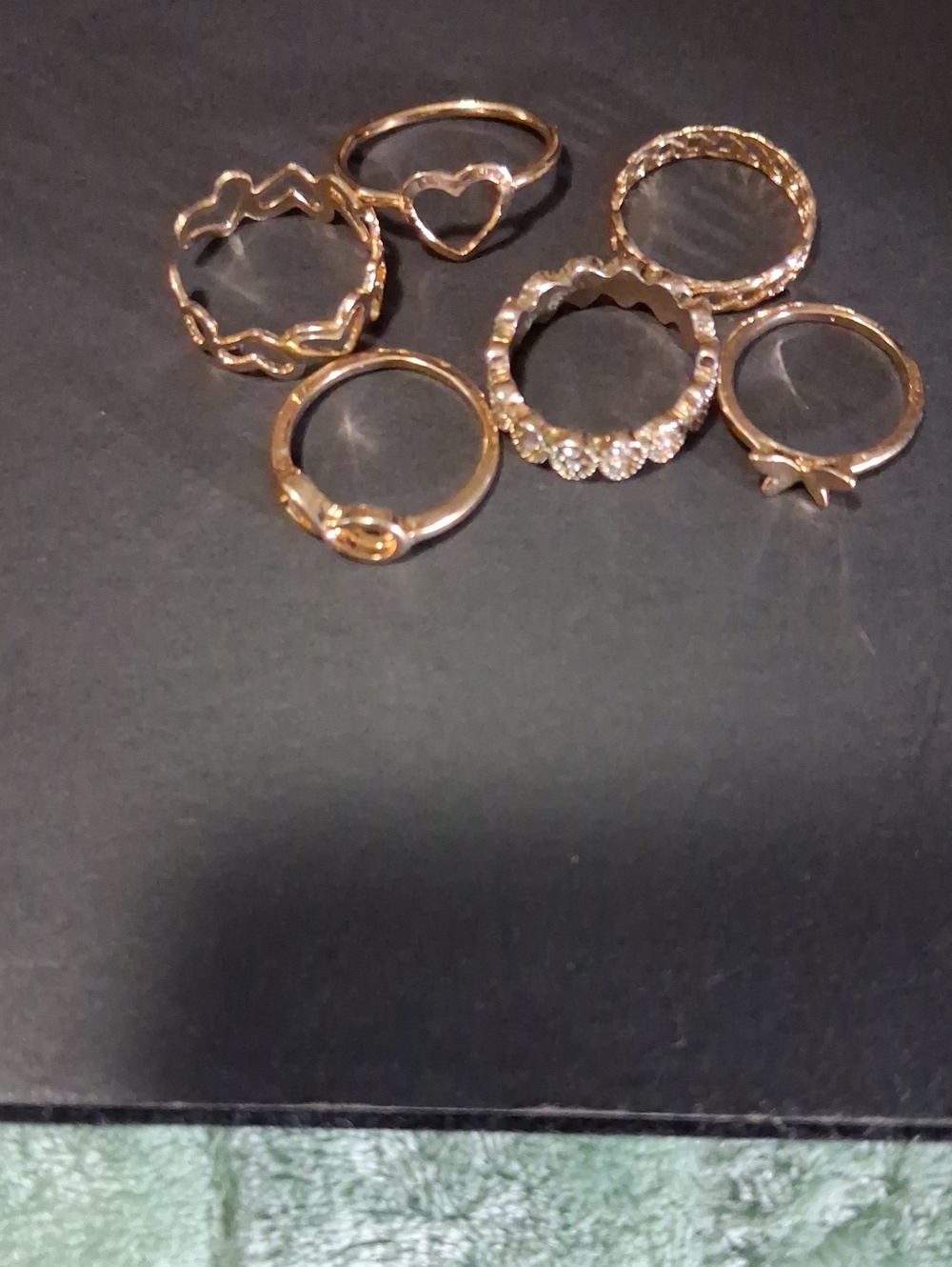Delicate Rose Gold Stackable Women's Ring Set